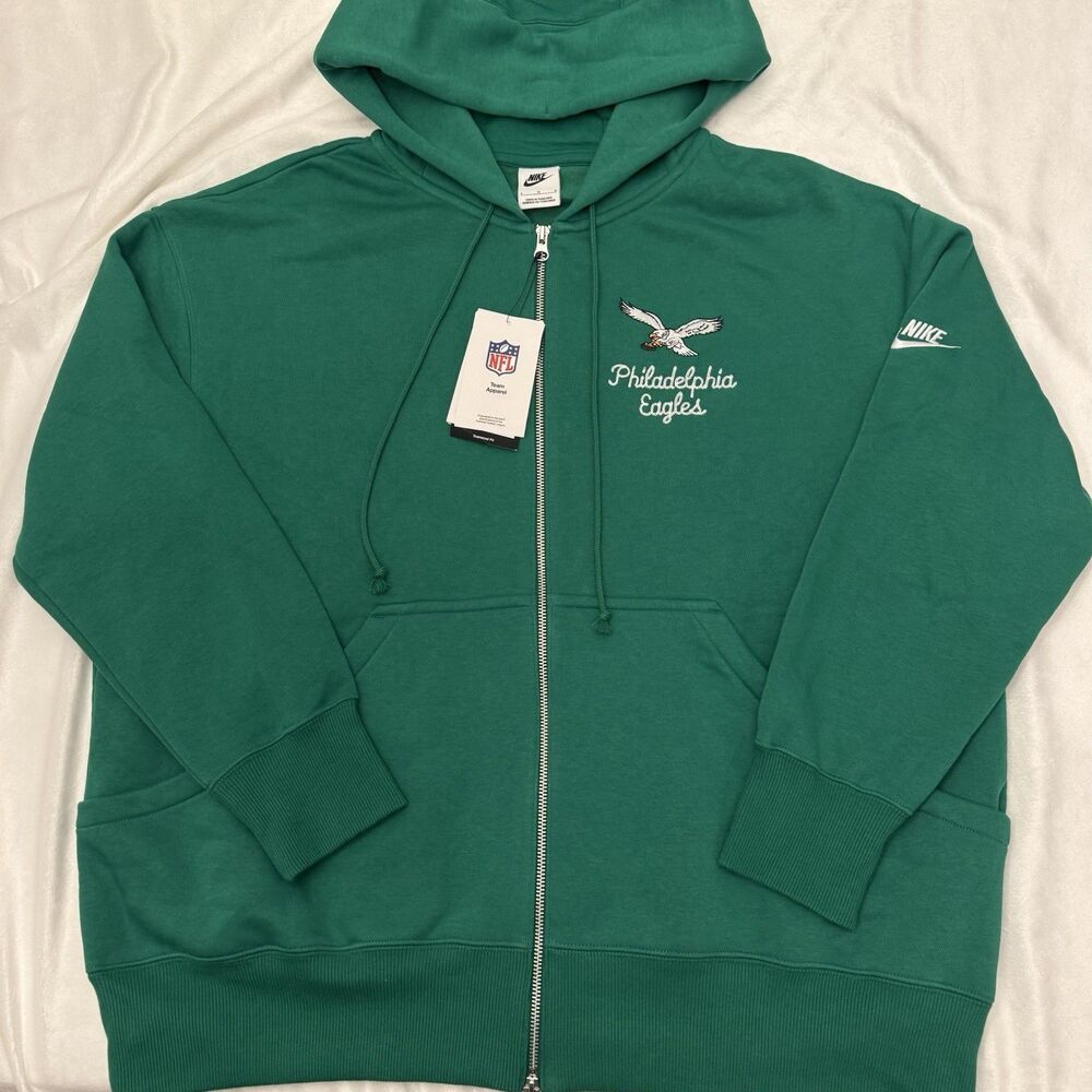 Nike Philadelphia Eagles Retro Kelly Green Zip Up Hoodie